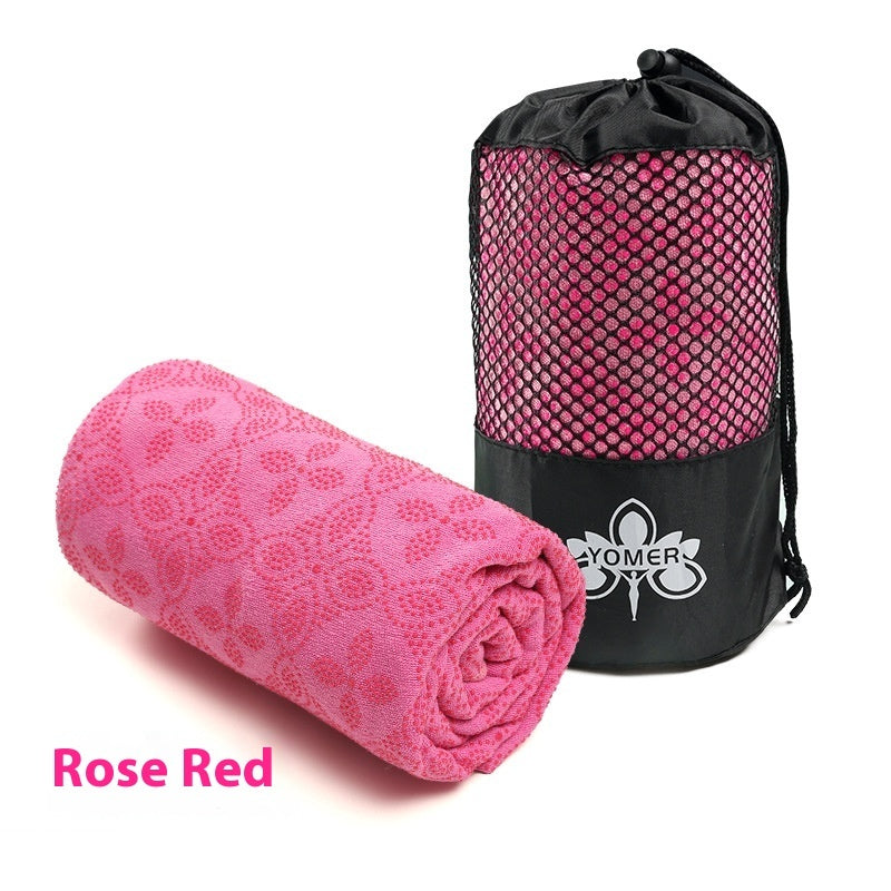 Home Anti Slip Particle Sweat Absorbing Yoga Towel