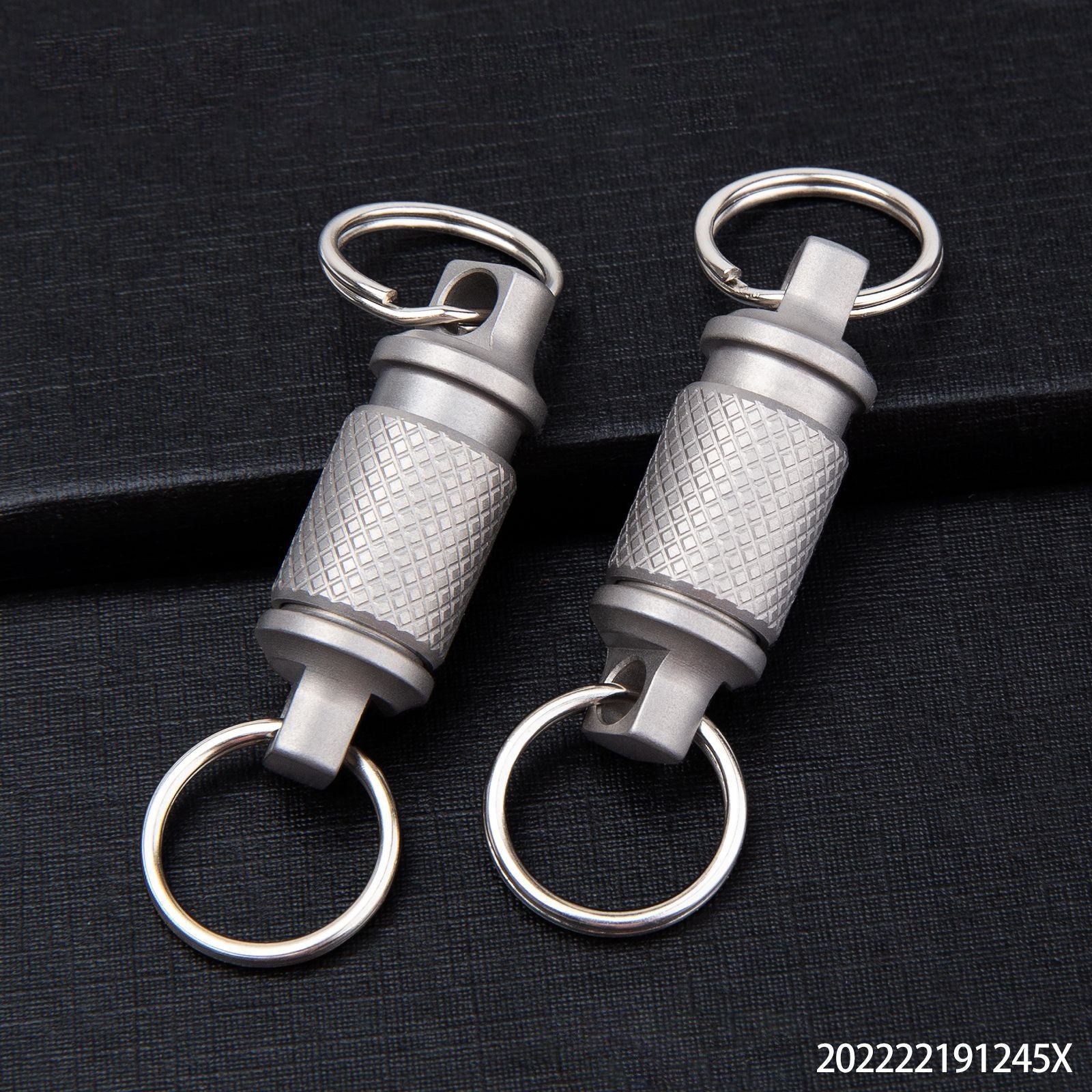 Titanium Alloy Keychain Key Holder Removable 360 Degree Rotation Multifunctional Portable for Waist Belt Outdoor Tool Men Women-0