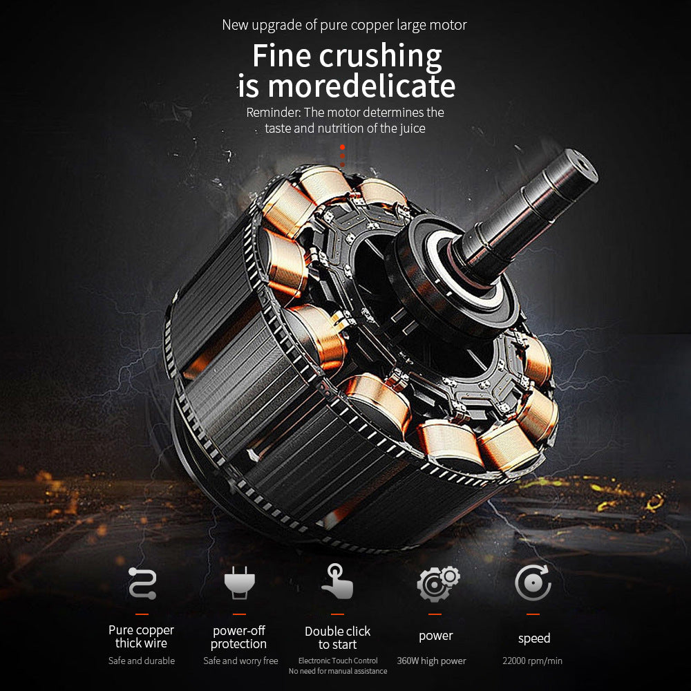 Personal Size Blender, Fresh Juice Portable Blender for Smoothies or Shakes, Personal Mixer, Portable Blender, Wireless USB Rechargeable Fruit Blender for Sport-2