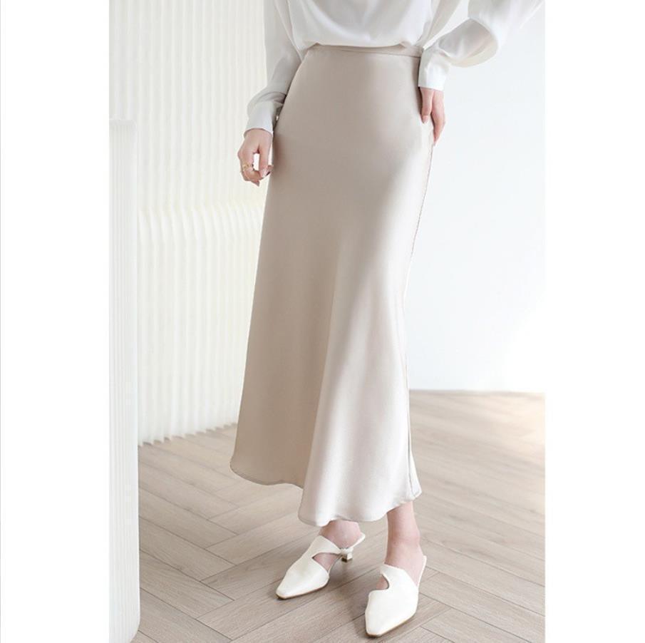 High-grade Silk Mid-length High-end Fishtail Long Skirt