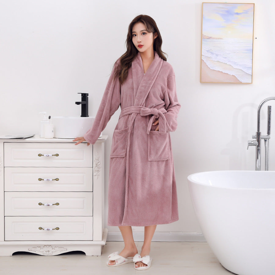 Coral Fleece Bath Towel Plus-sized Water-absorbing Quick-drying