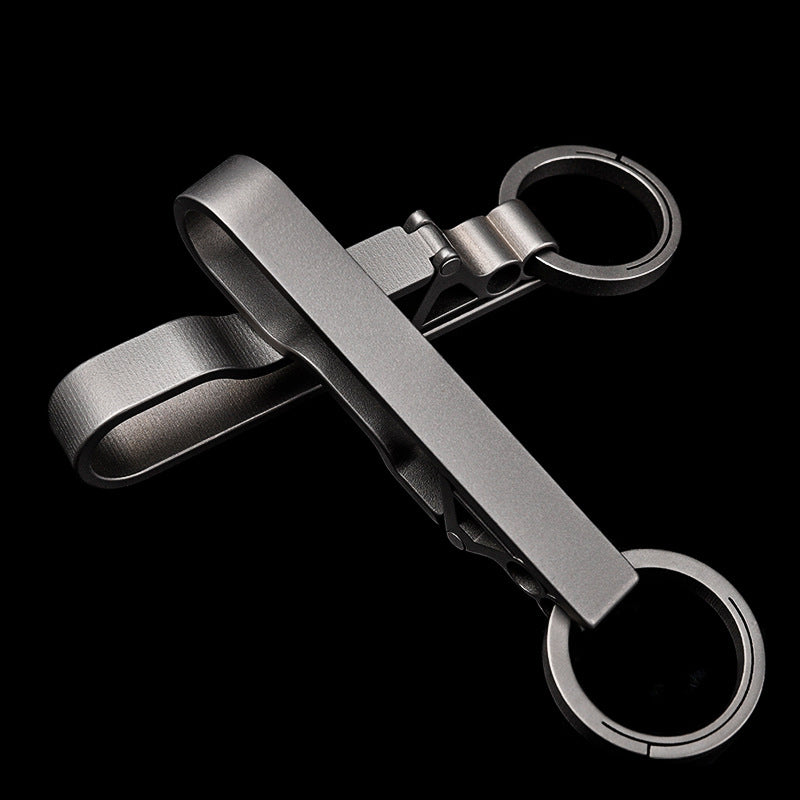 Men's Titanium Alloy Keychain - Lightweight & Strong Key Ring-0