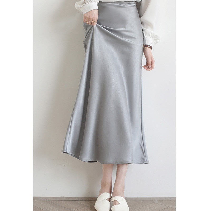 High-grade Silk Mid-length High-end Fishtail Long Skirt