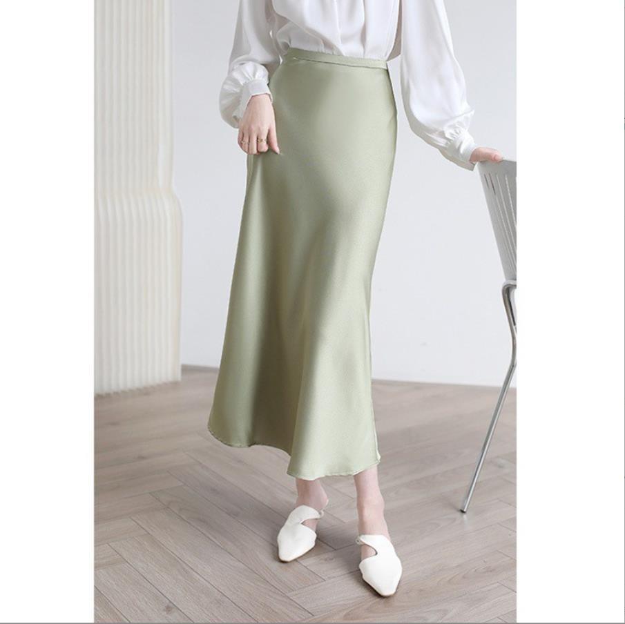 High-grade Silk Mid-length High-end Fishtail Long Skirt