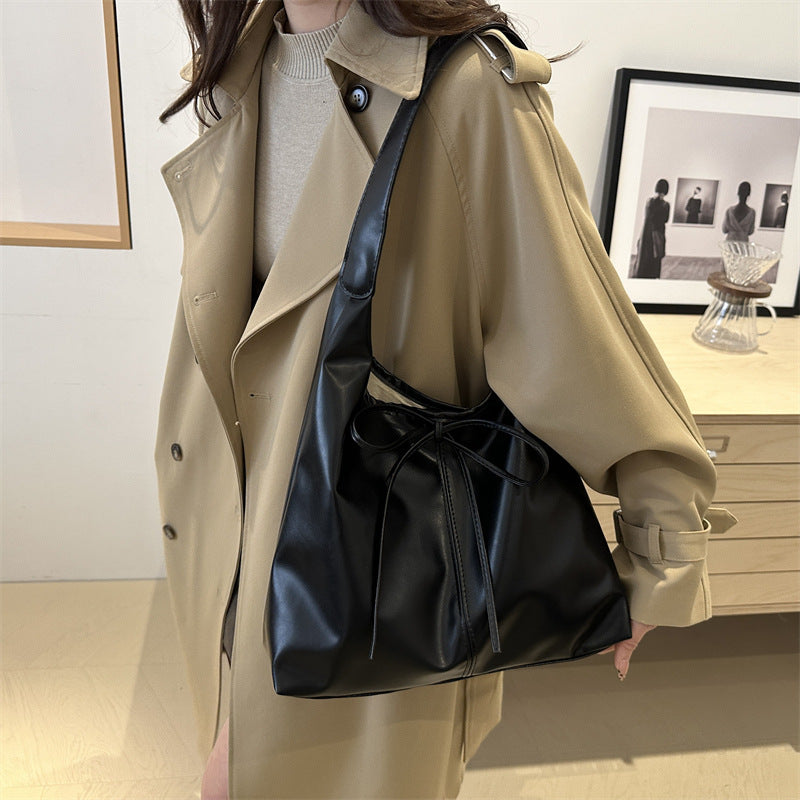 Fashionable Stylish Shoulder Texture Large Capacity Niche Design Bag
