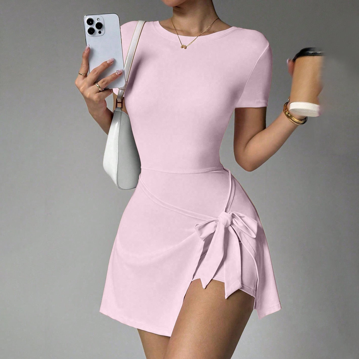 Fake Two-piece Anti-exposure Tight Sports Dress Leisure Fitness Yoga Tennis Skirt