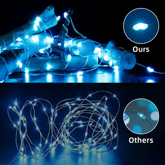 16.4Ft 50 LED 2 Packs Fairy Lights Battery Operated, RGB Color Changing String Lights with Remote-1
