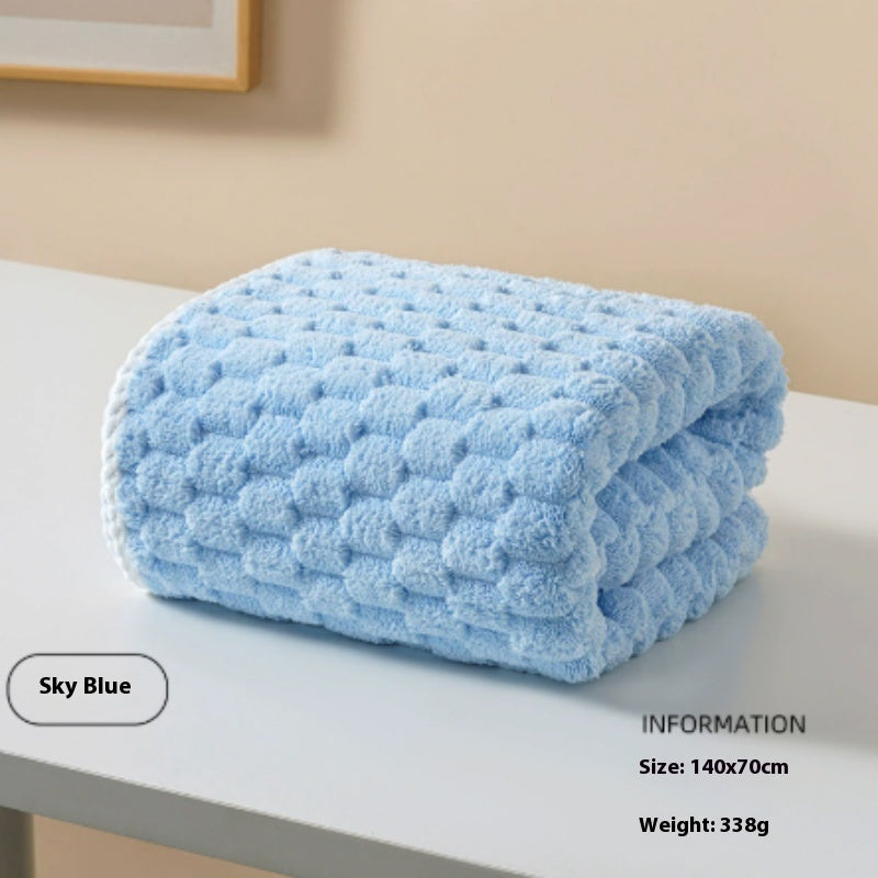 Drizzling Plus-sized Thick Bath Absorbent Not Easy To Shed Hair Class A Coral Fleece Bath Towel
