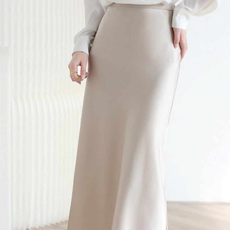 High-grade Silk Mid-length High-end Fishtail Long Skirt