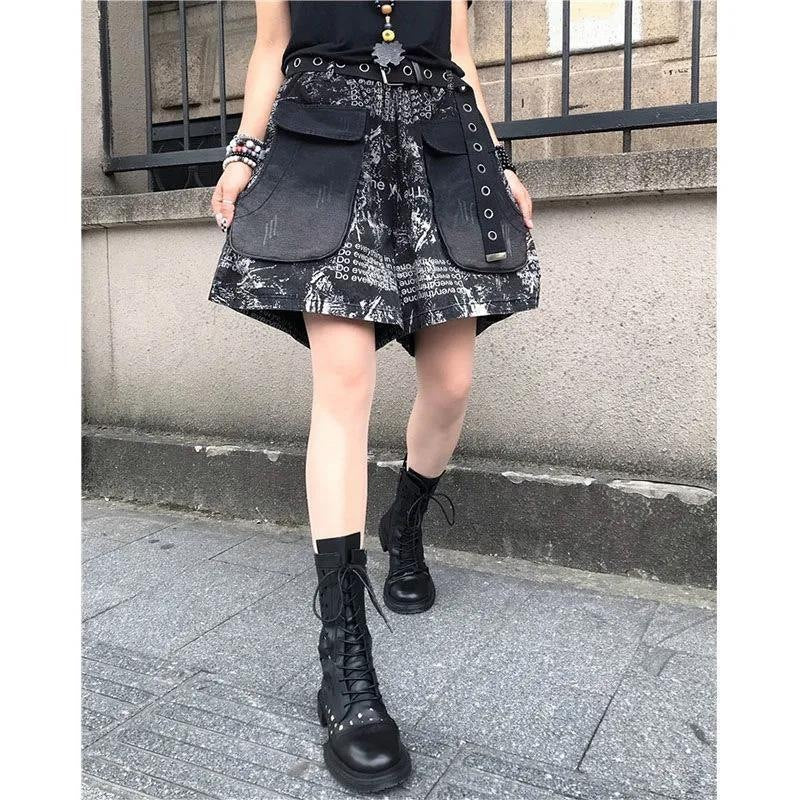 Elastic Waist Retro Loose Versatile Shorts