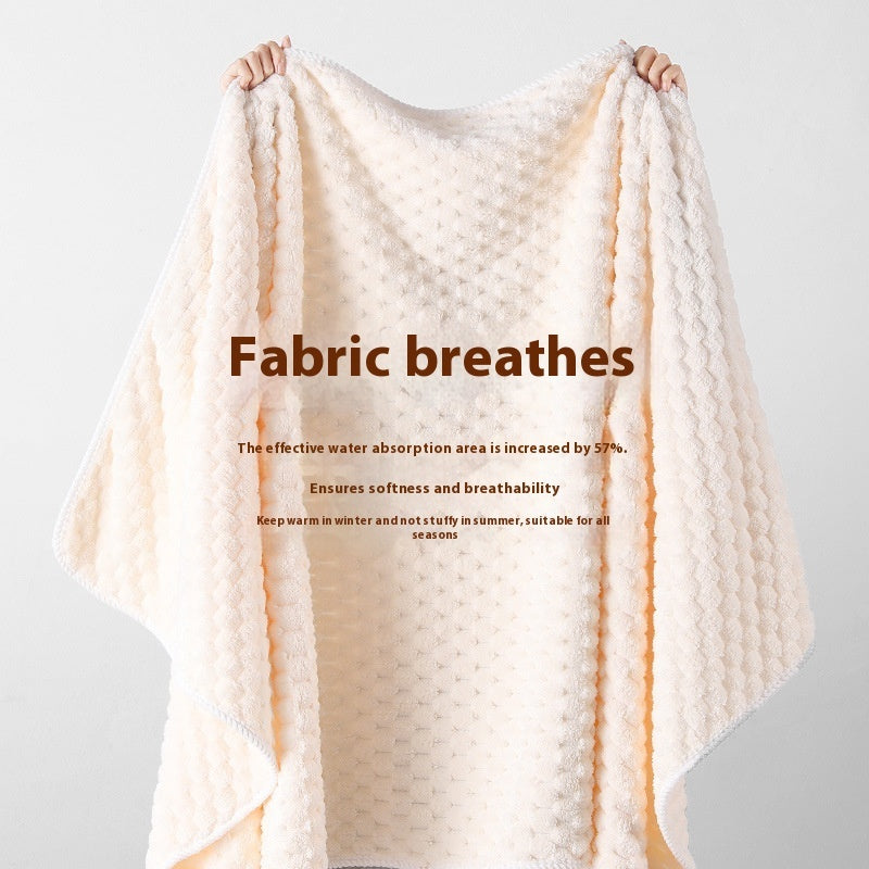 Drizzling Plus-sized Thick Bath Absorbent Not Easy To Shed Hair Class A Coral Fleece Bath Towel