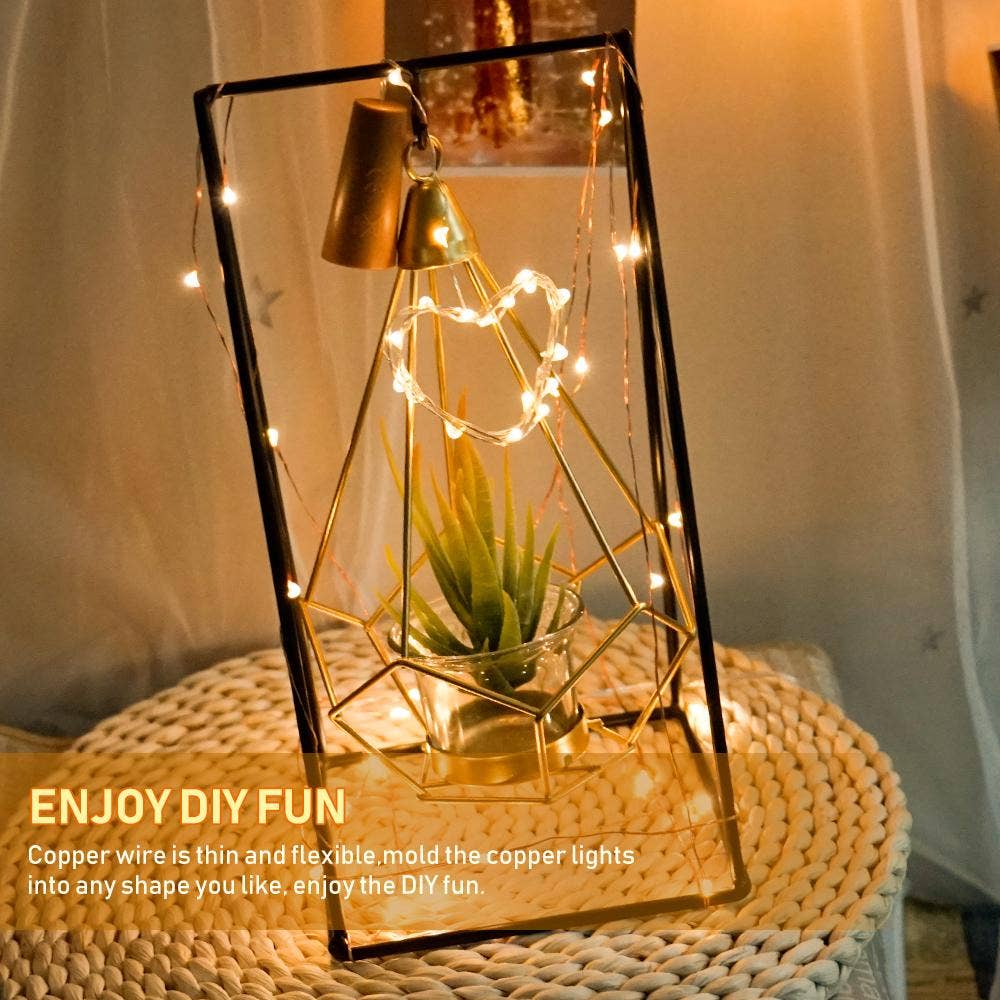 16 Packs Wine Bottle Lights with Cork, Battery Operated 20 LED Cork Shape Silver Wire Fairy Mini String Lights-4